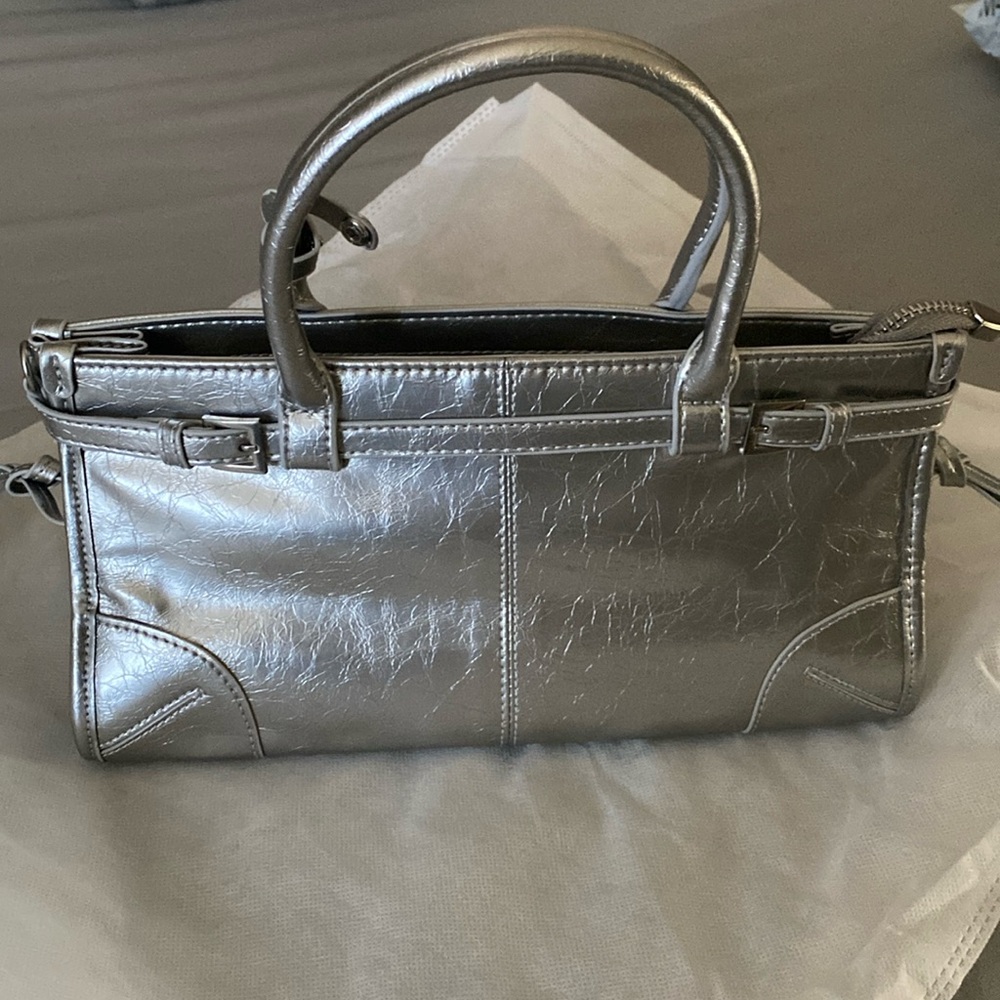 NWOT Silver handbag